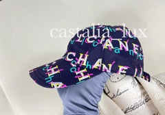 Chanel CC Logo Graffiti Schwarze Baseballkappe