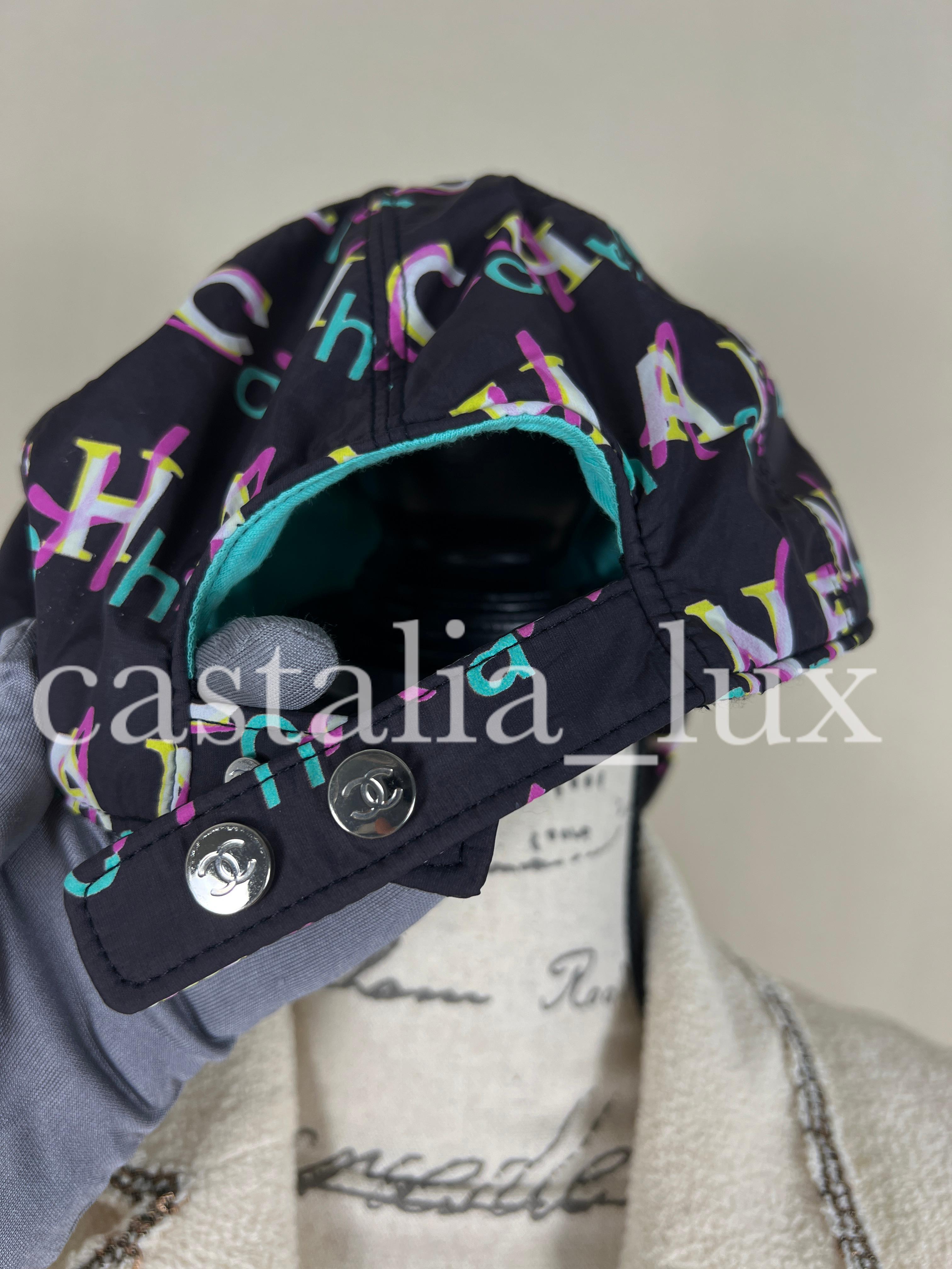 Women's or Men's Chanel CC Logo Graffiti Black Baseball Cap