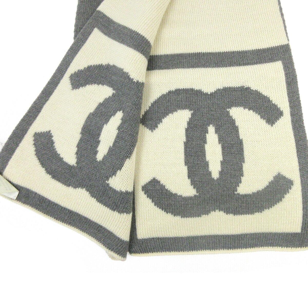 chanel logo scarf