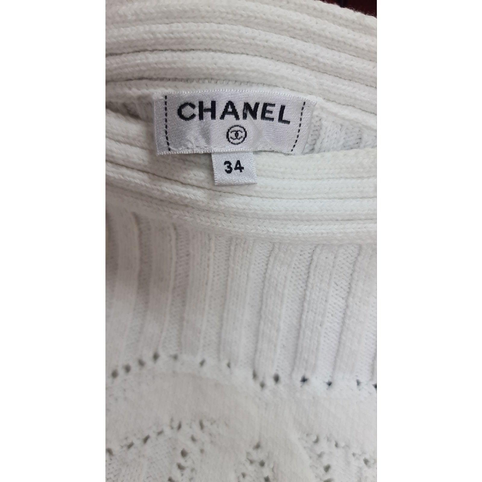 Chanel CC Logo gestrickt Kleid Sz.34 Pre-owned (Grau) im Angebot