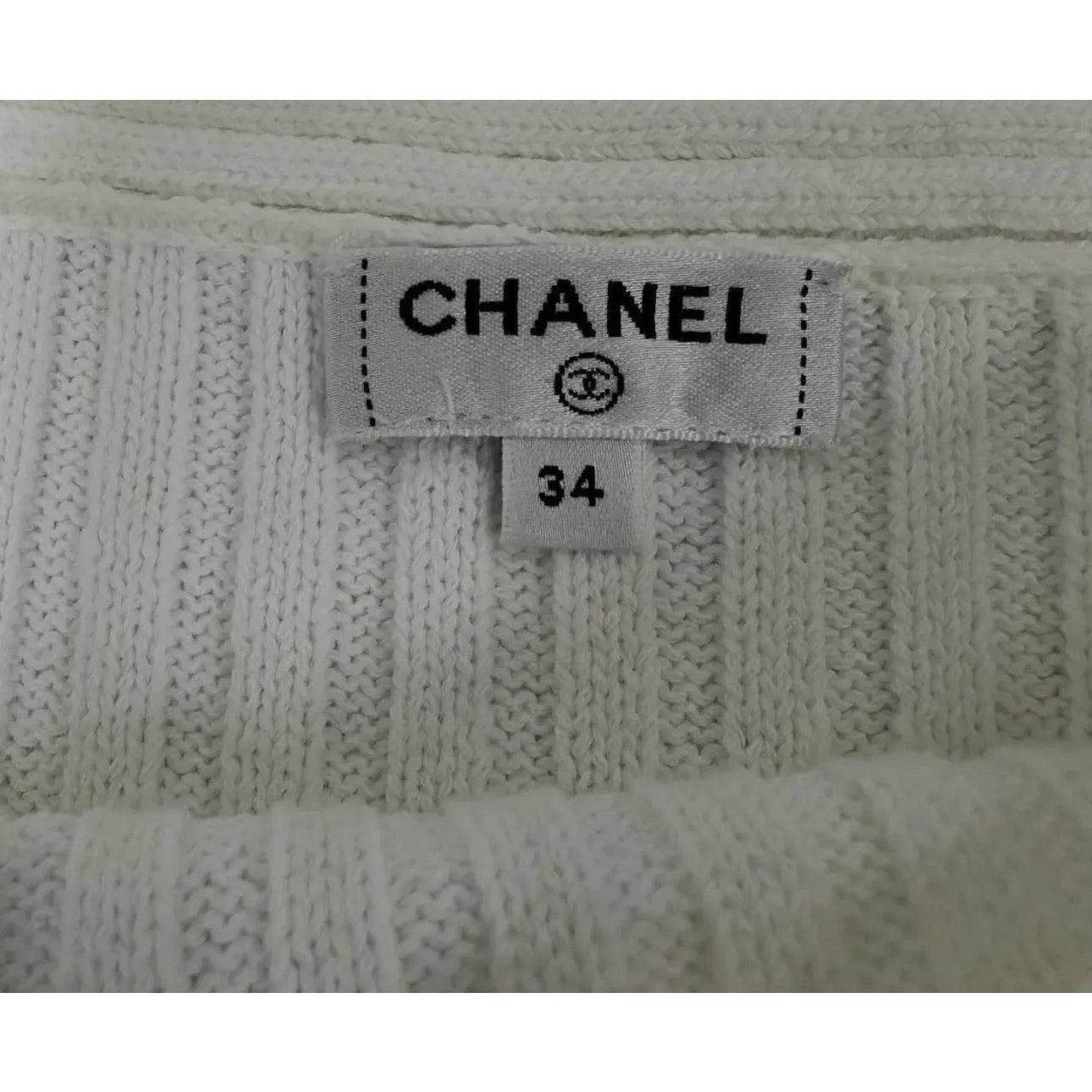 Chanel CC Logo gestrickt Kleid Sz.34 Pre-owned Damen im Angebot