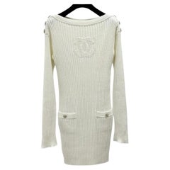 Chanel CC Logo Vestido de punto Sz.34 Seminuevo