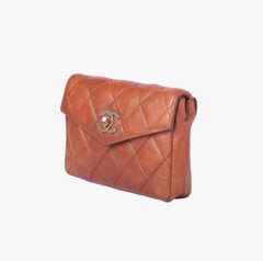 Chanel CC Logo Lambskin Waist Bum Bag Camel - '90s