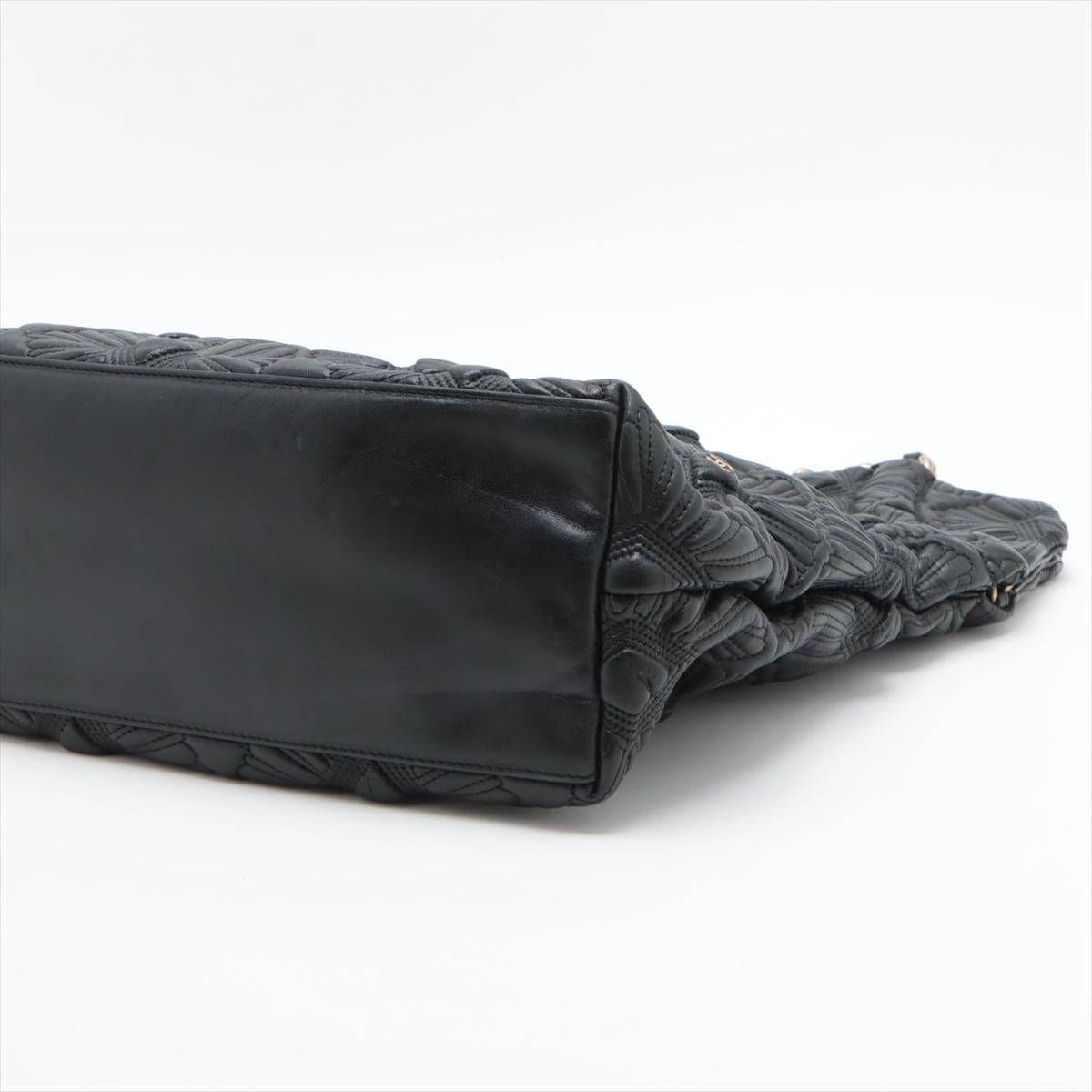 Women's Chanel CC Logo Leather Chain Tassel Handbag Black