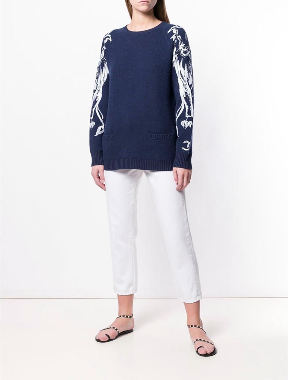 Women's or Men's Chanel CC Logo & Lion Cashmere Jumper