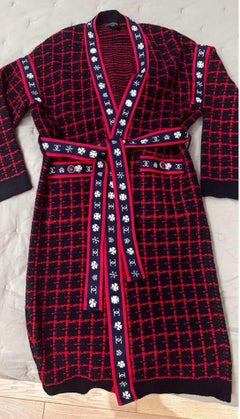 Chanel CC Logo & Lucky Symbols Belted Coat