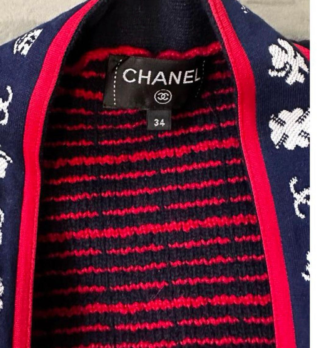 Women's or Men's Chanel CC Logo & Lucky Symbols Belted Coat