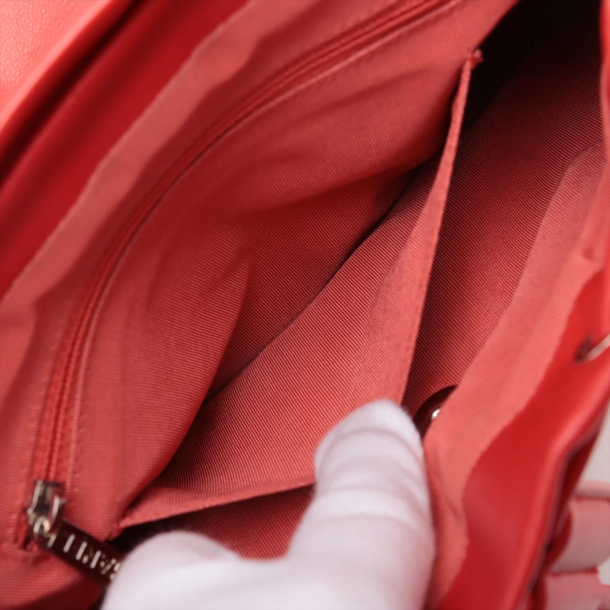 Chanel CC Logo Matelasse Lambskin Chain Drawstring Backpack Red * PREORDER * For Sale 6