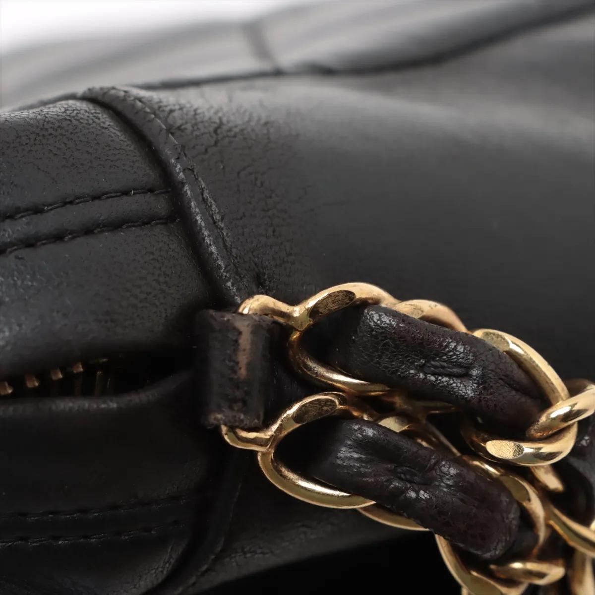 *Chanel CC Logo Matelasse Borsa a tracolla in pelle d'agnello Nero in vendita 7