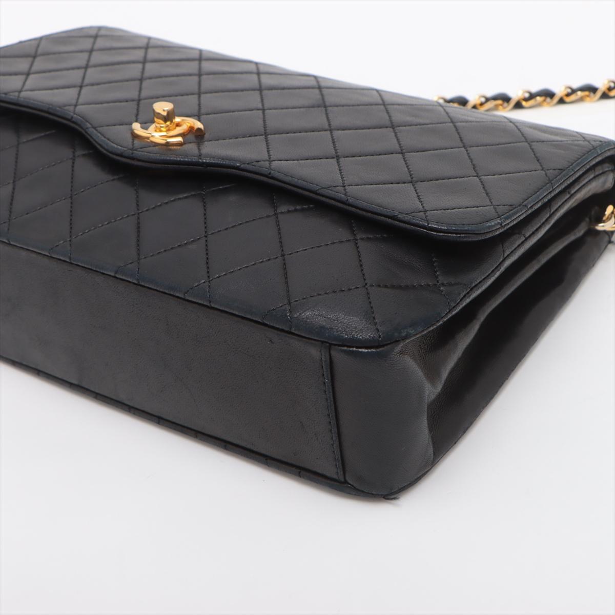 De las mujeres Chanel CC Logo Matelasse Bolso con cadena de piel de cordero Negro en venta