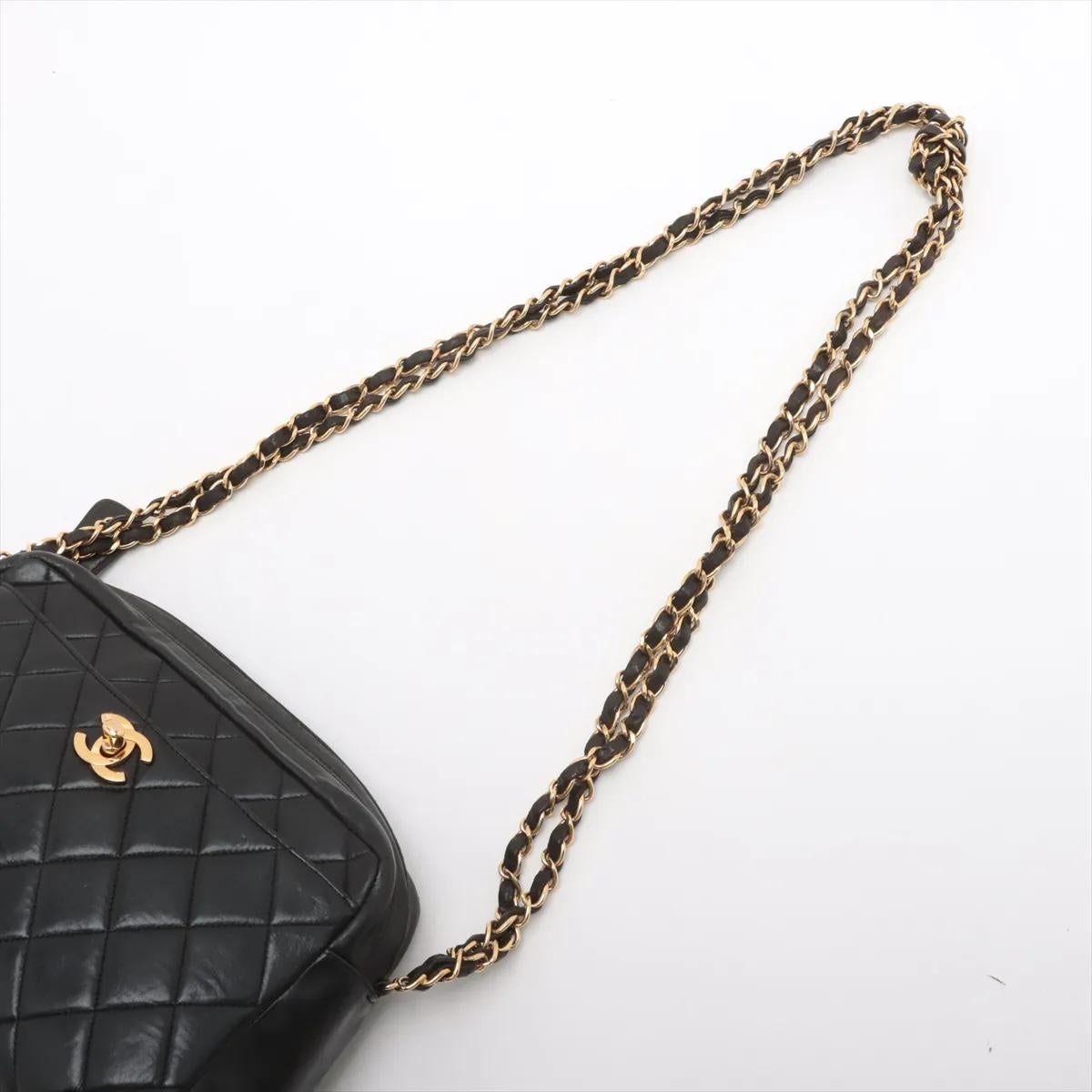 *Chanel CC Logo Matelasse Borsa a tracolla in pelle d'agnello Nero in vendita 2