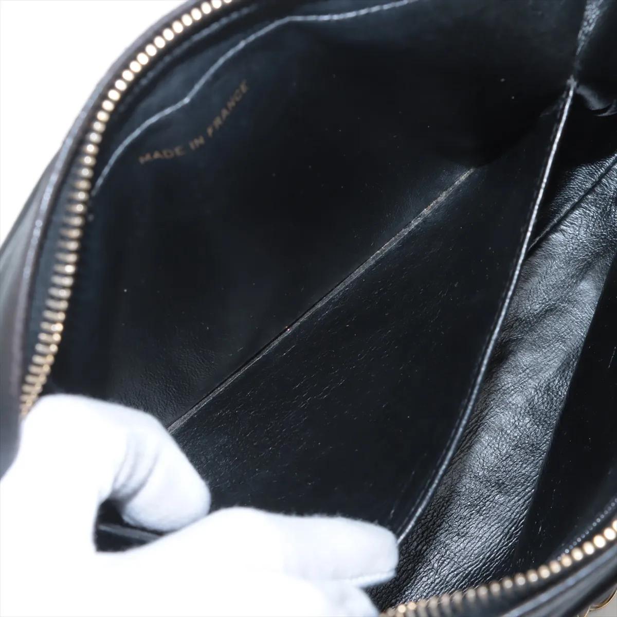 *Chanel CC Logo Matelasse Borsa a tracolla in pelle d'agnello Nero in vendita 4