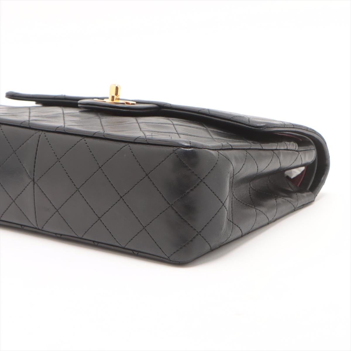 Chanel CC Logo Matelasse Lammleder Tasche mit doppelter Klappe und doppelter Kette Schwarz *VORBESTELLUNG* Damen im Angebot