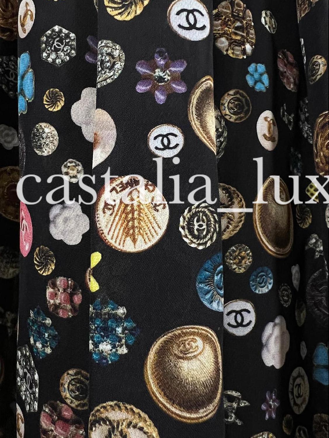 Chanel CC Logo Maxi Silk Dress In Excellent Condition For Sale In Dubai, AE
