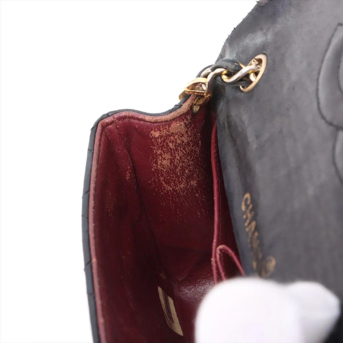 Chanel CC Logo Mini Matelasse 19 Lambskin Single Flap Single Chain Bag Black For Sale 8