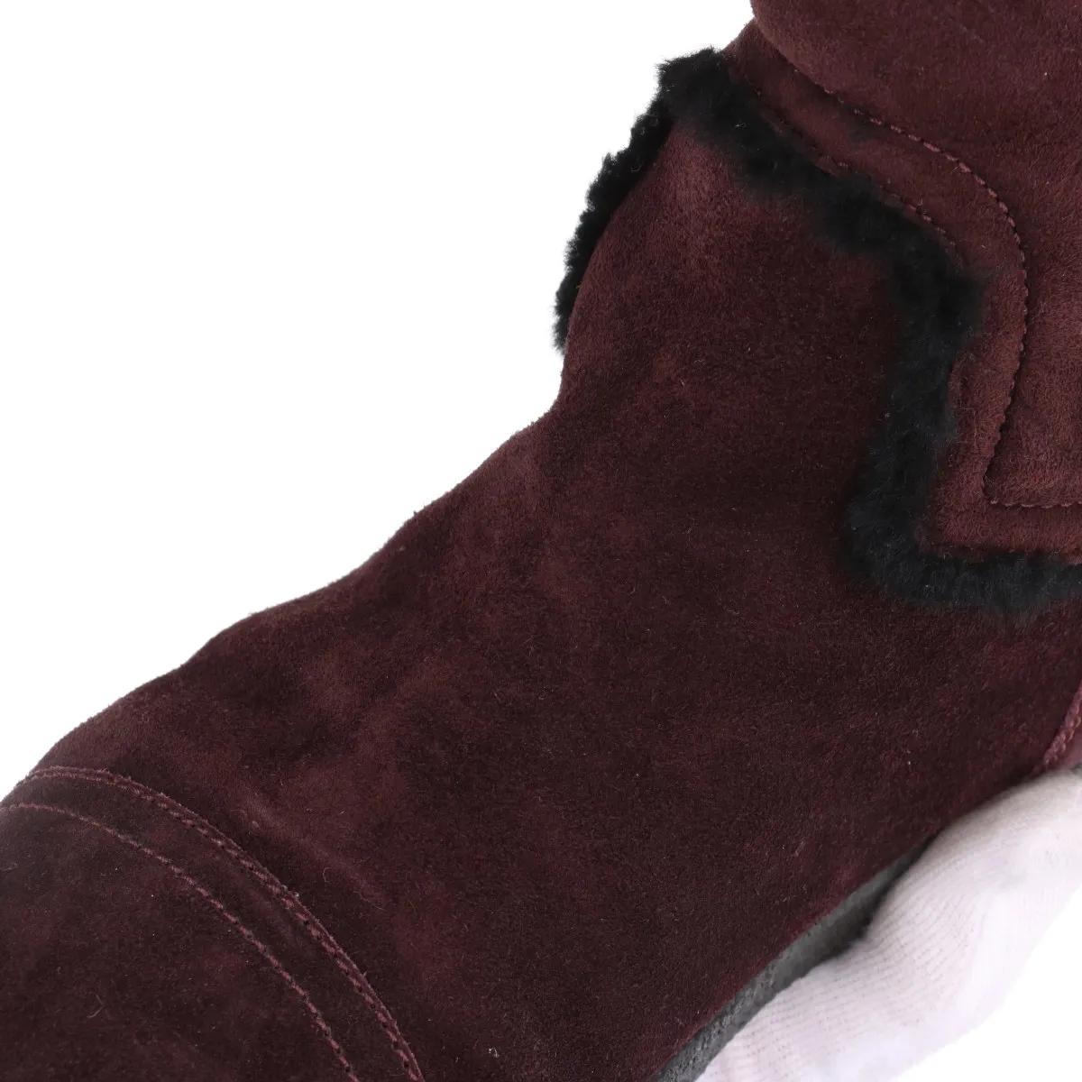 Chanel CC Logo Mouton Botas Largas Burdeos en venta 7