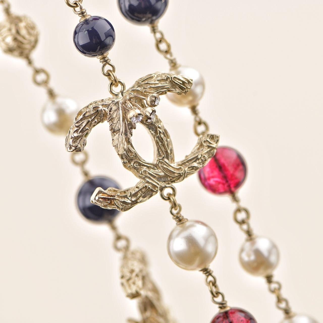 Chanel CC Logo Multicolor Long Necklace 1