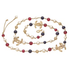 Chanel CC Logo Multicolor Long Necklace