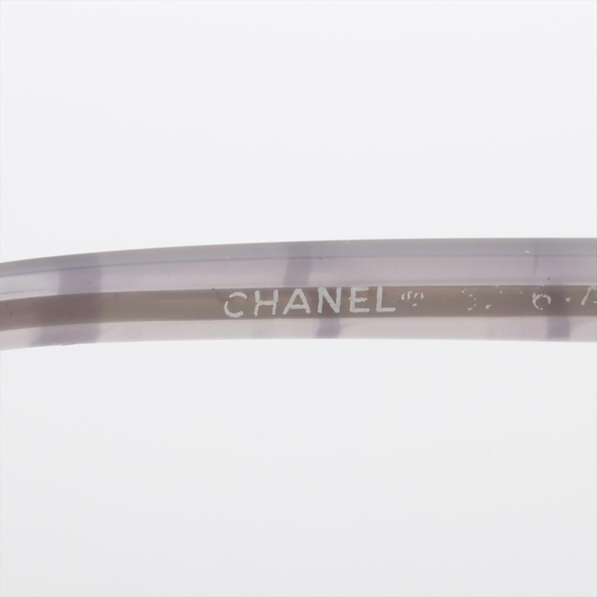 Chanel CC Logo Oversize Sunglass Plastic Purple Gray 1
