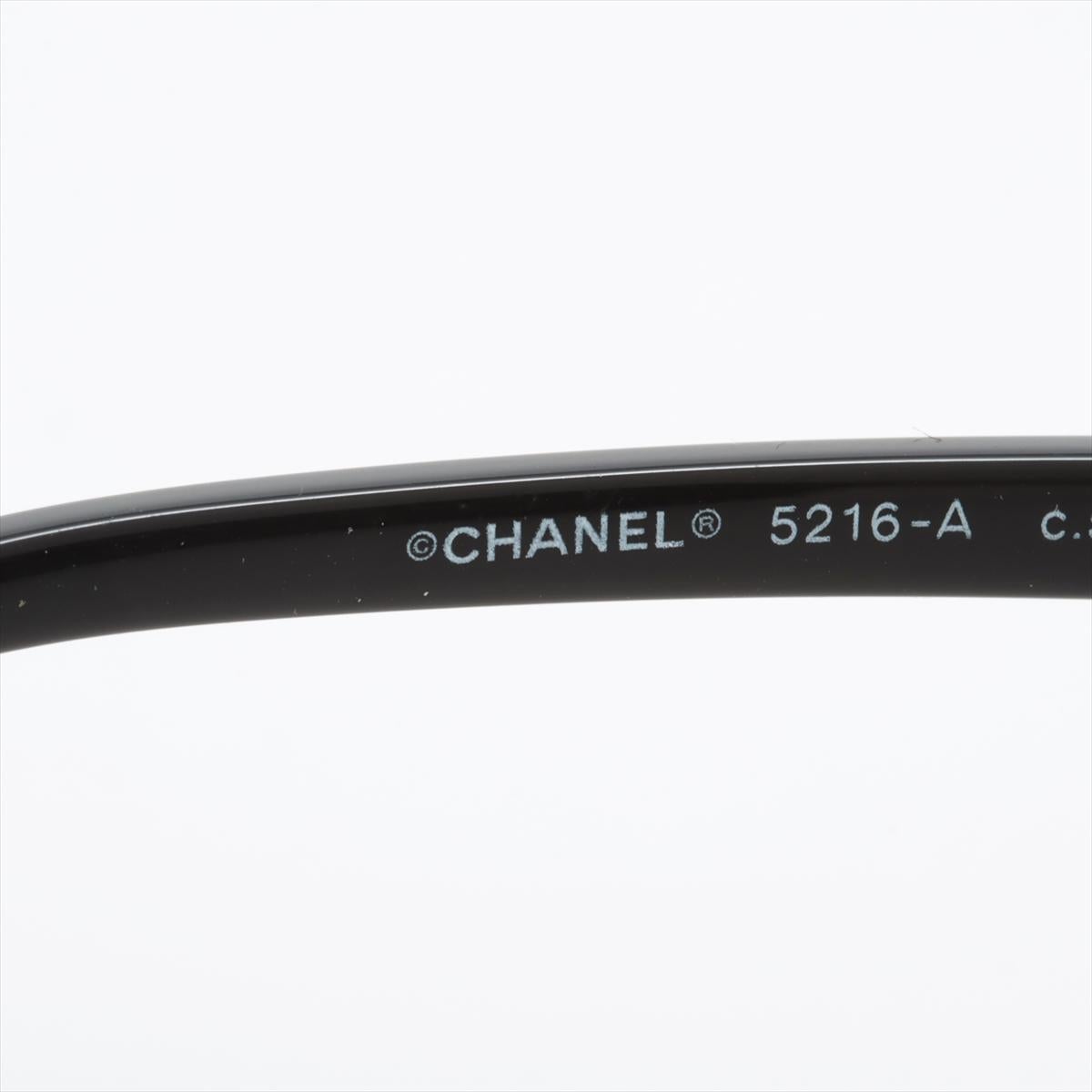 Chanel CC Logo Oversized Square Sunglass Plastic Black 1