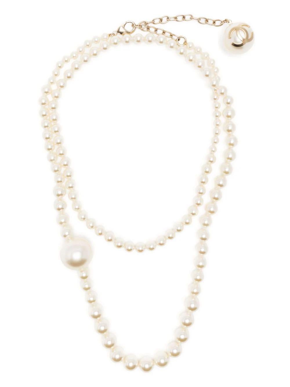 Chanel Vintage Gold and Pearl Necklace at Secondi Consignment