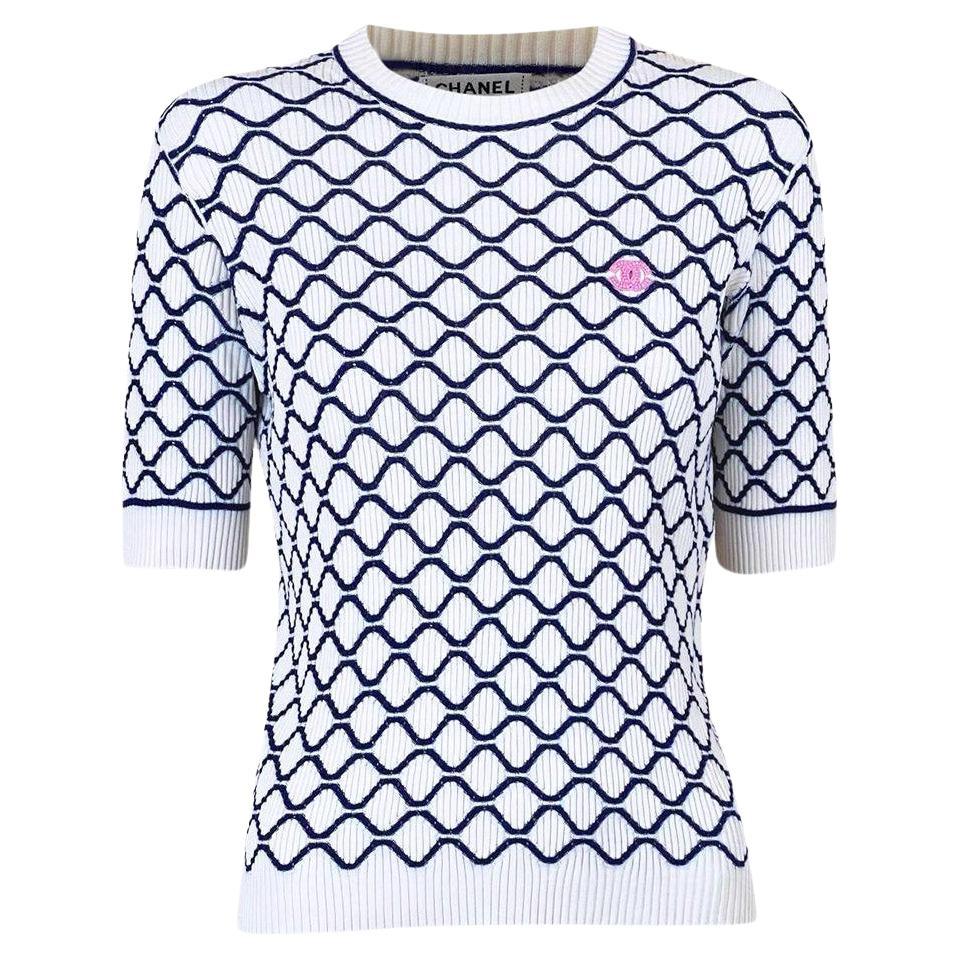 Chanel CC Logo gesteppter Pullover