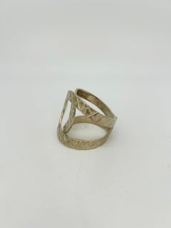 Chanel CC Logo Quilted Matelasse Hinge Cuff Bracelet