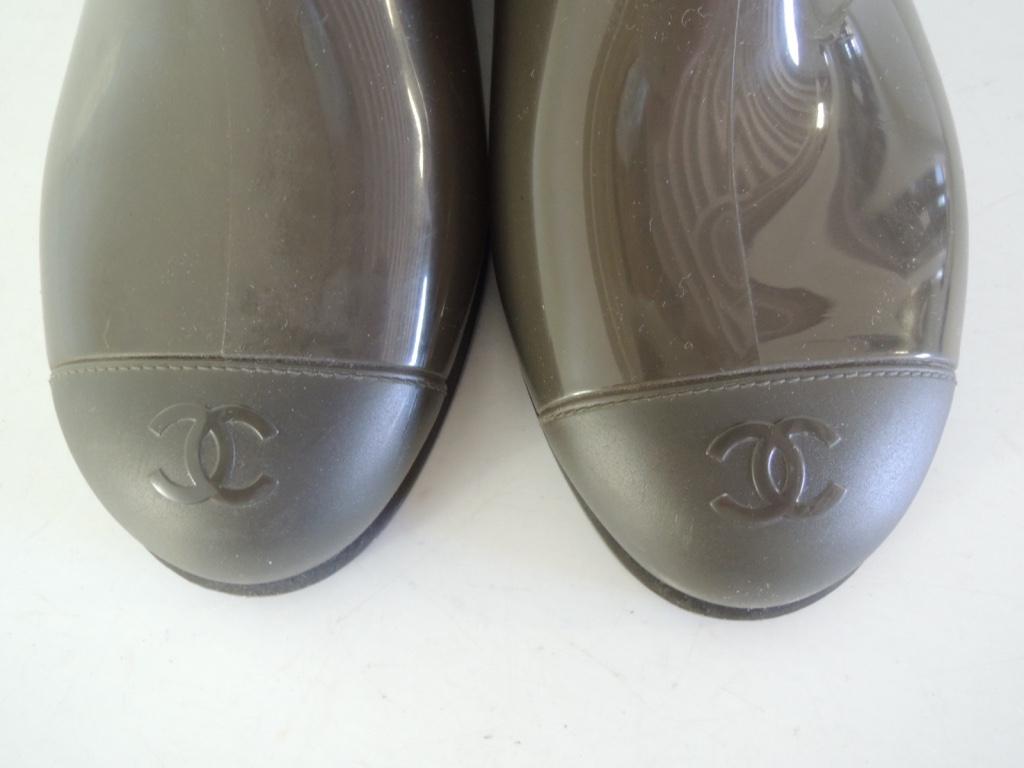 Chanel CC Logo Rain Boots Size 39 2