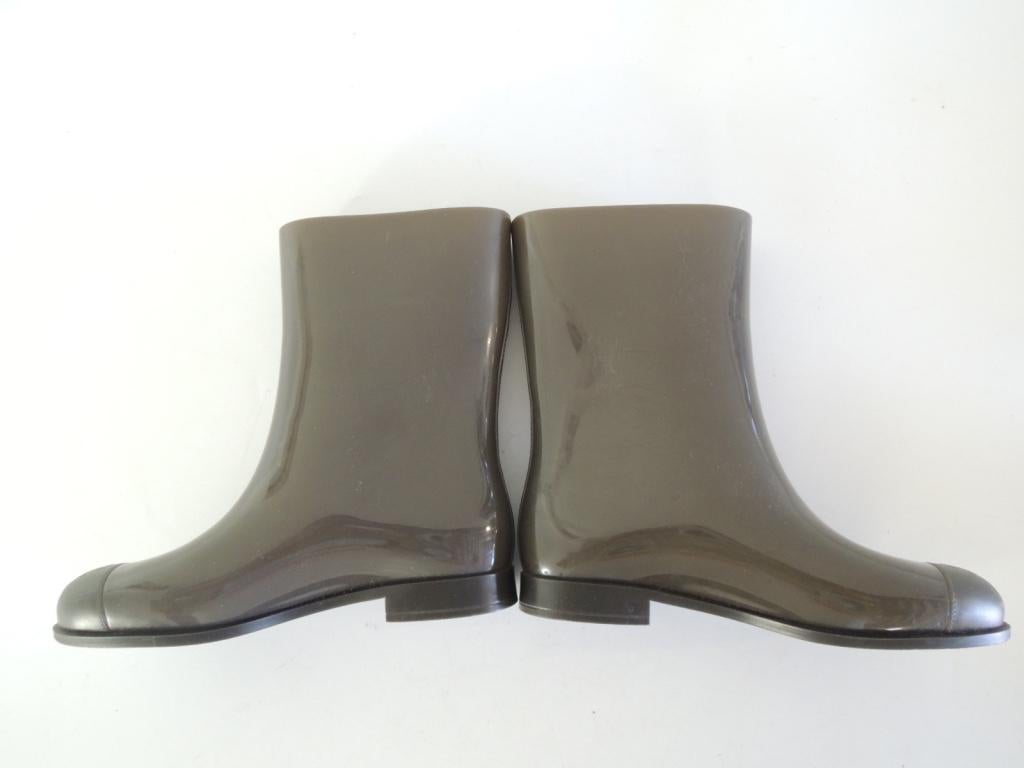 chanel rain boots