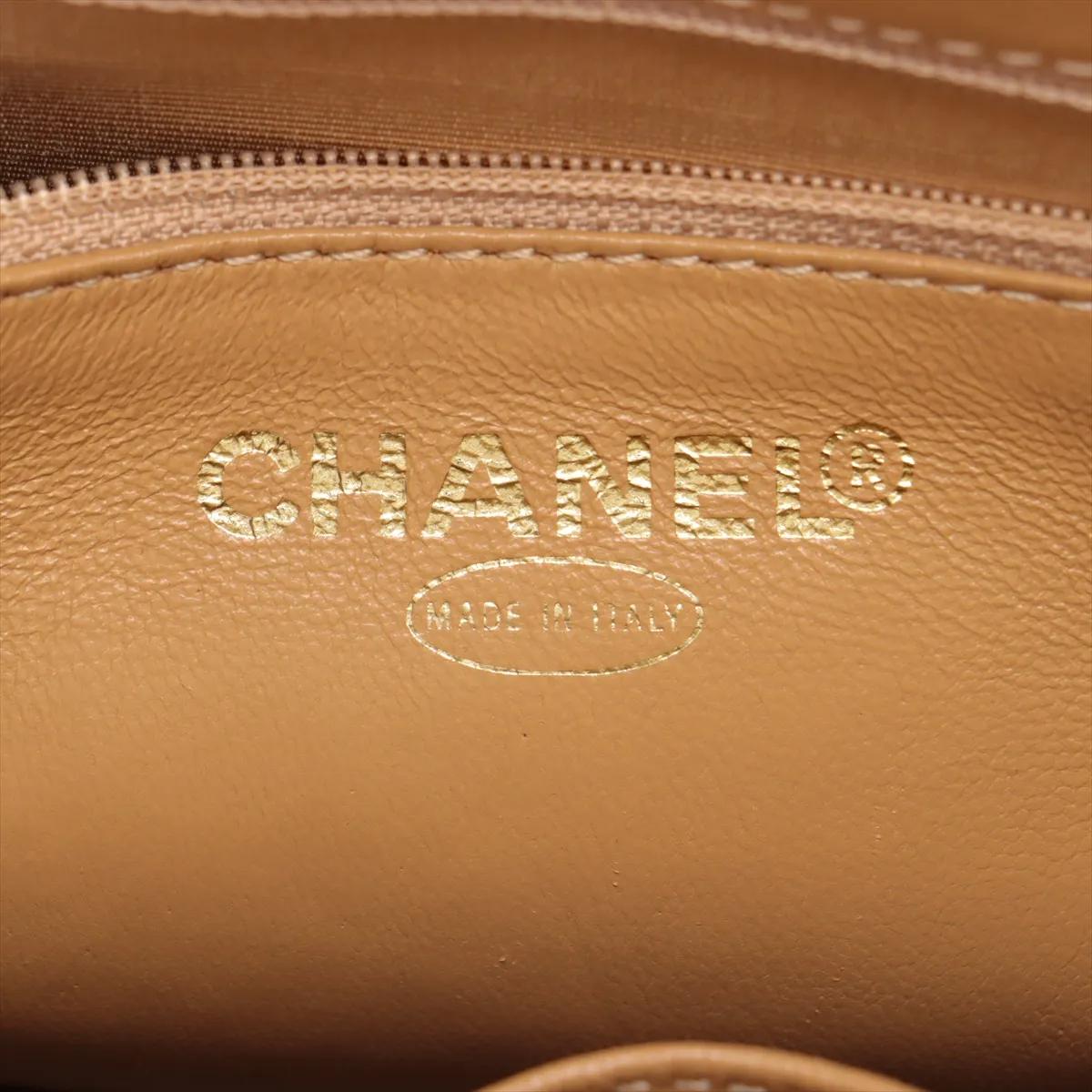 Chanel CC Logo Re-release Caviar Skin Tote Bag Beige im Angebot 8