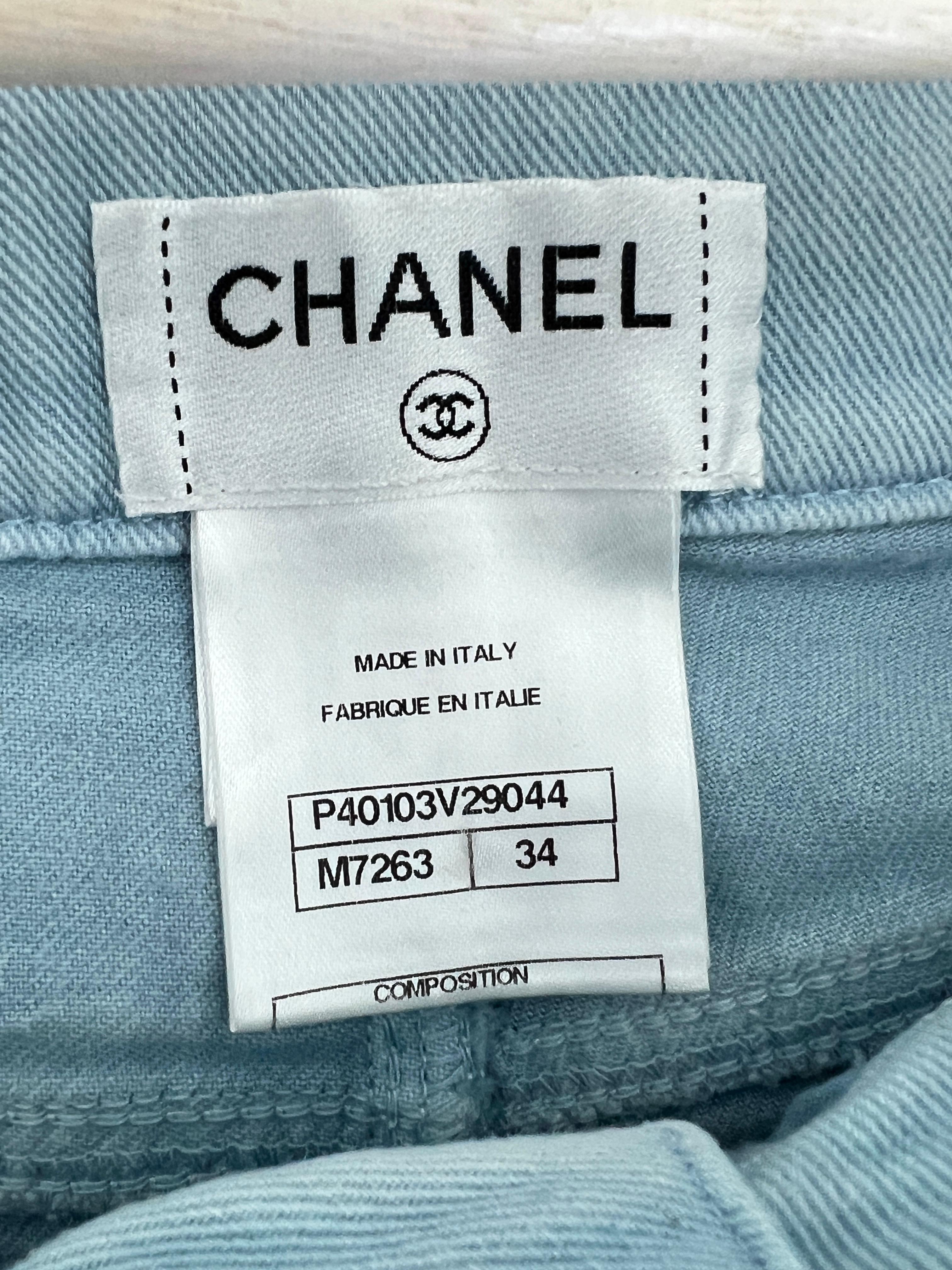 Chanel CC Logo Runway Embroidered Jeans 11