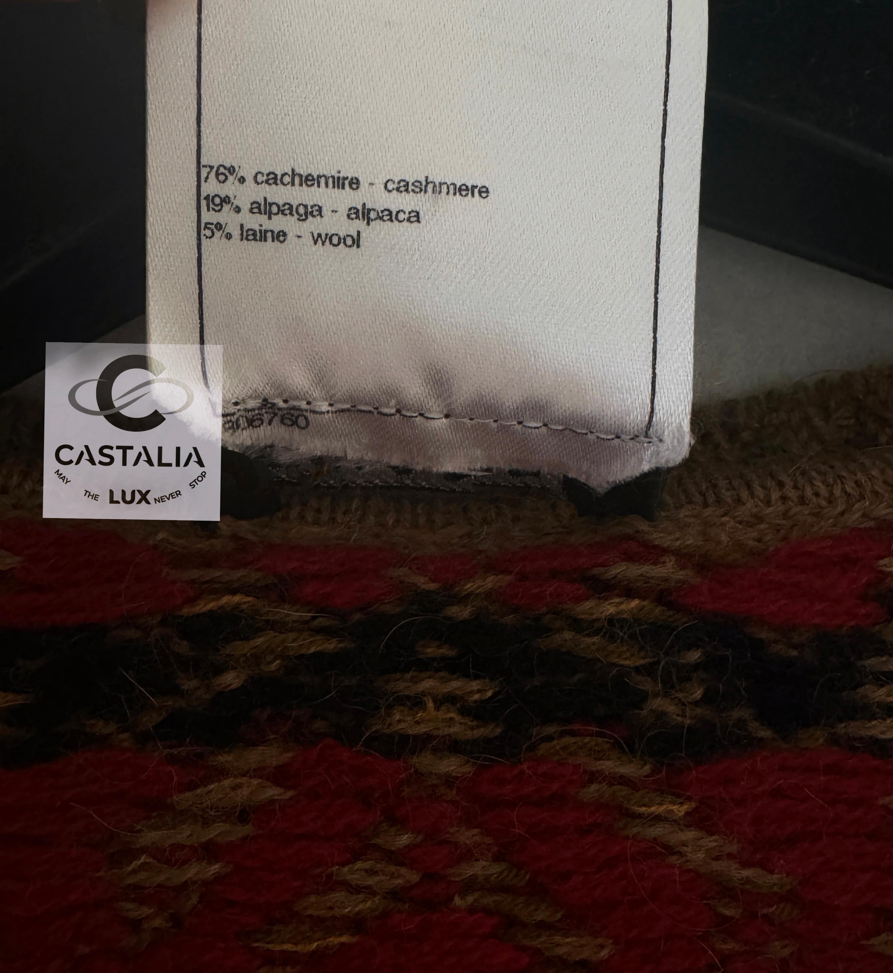 Chanel CC Logo Runway Maxi Cashmere Dress And Giant Shawl 38 FR For Sale 7