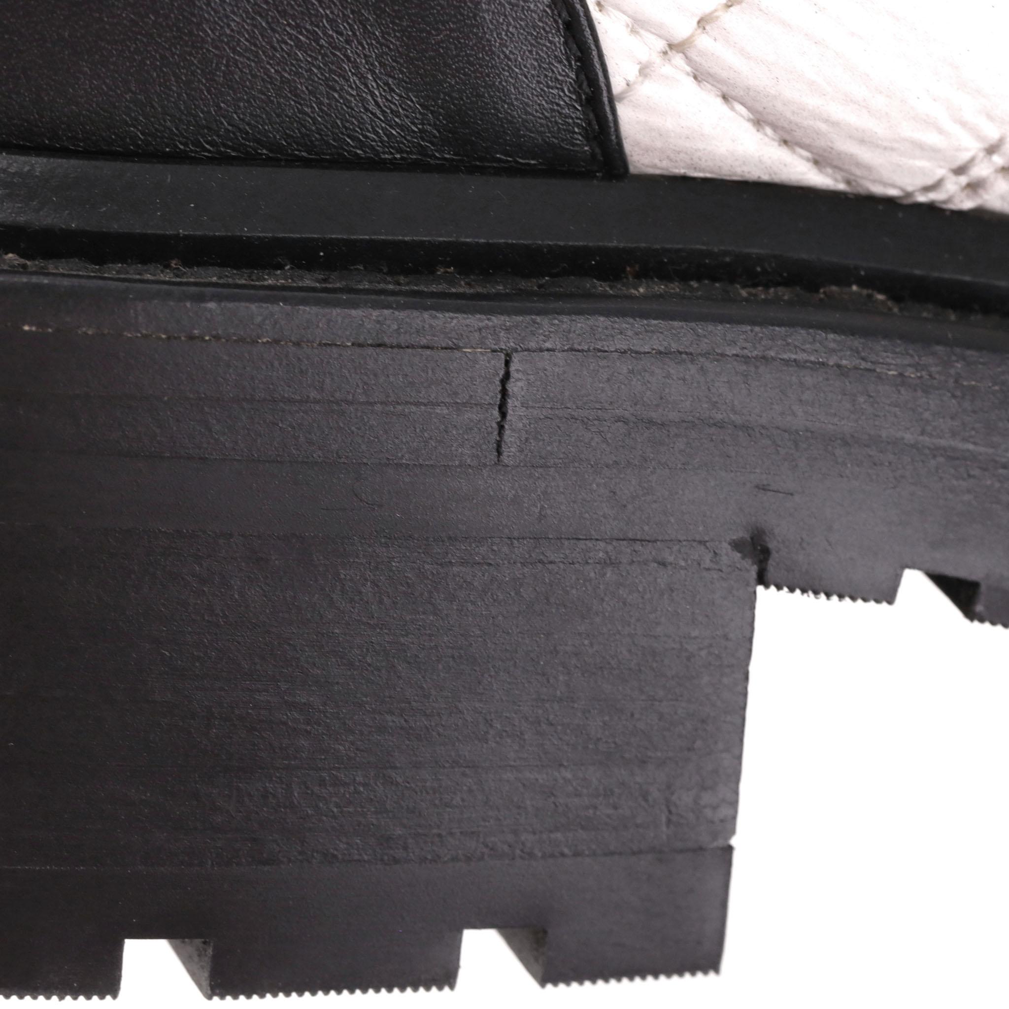 Chanel 'CC' Logo Shiny Goatskin Calfskin Diamond Quilted Combat Boots For Sale 5