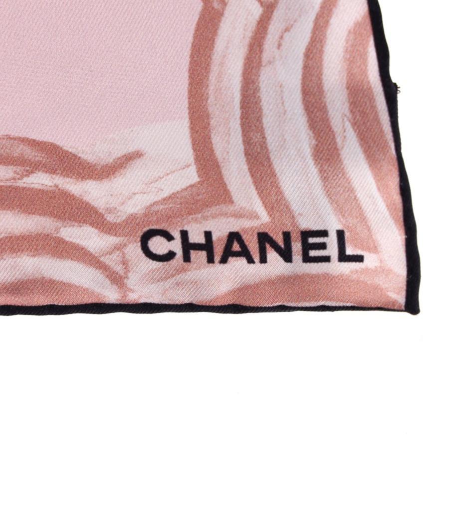 Chanel 'CC' Logo Seidenschal im Angebot 1