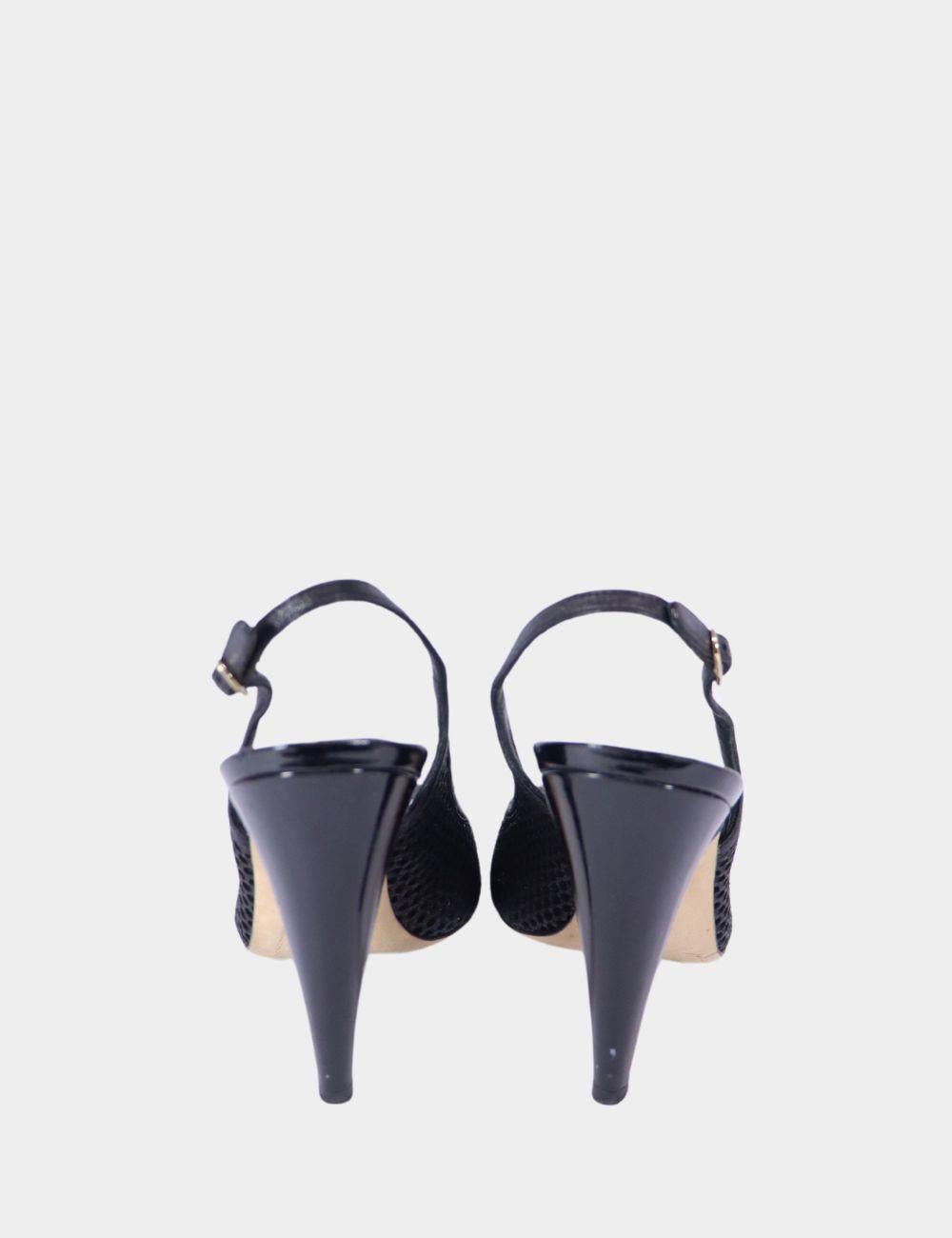 Chanel CC Logo Slingback Sandals Size EU 38.5 In Good Condition For Sale In Amman, JO