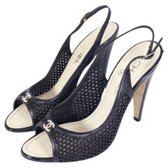 Chanel - Sandales à brides avec logo CC, taille EU 38,5