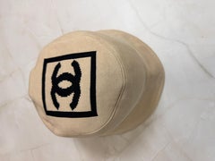 Chanel CC logo Sportsline Bucket hat size M 100% Cotton