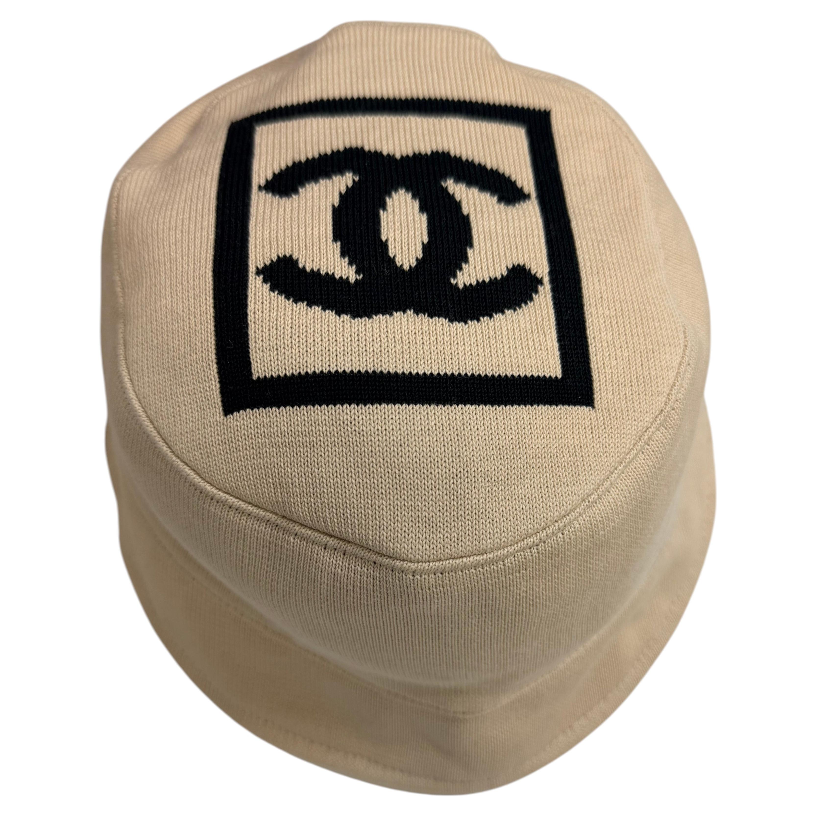 Chanel CC logo Sombrero Sportsline Bucket talla M 100% Algodón