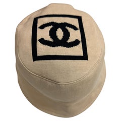 Chanel CC logo Sportsline Bucket hat size M 100% Cotton