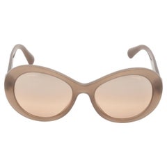 Chanel CC Logo-Sonnenbrille Kunststoff Beige
