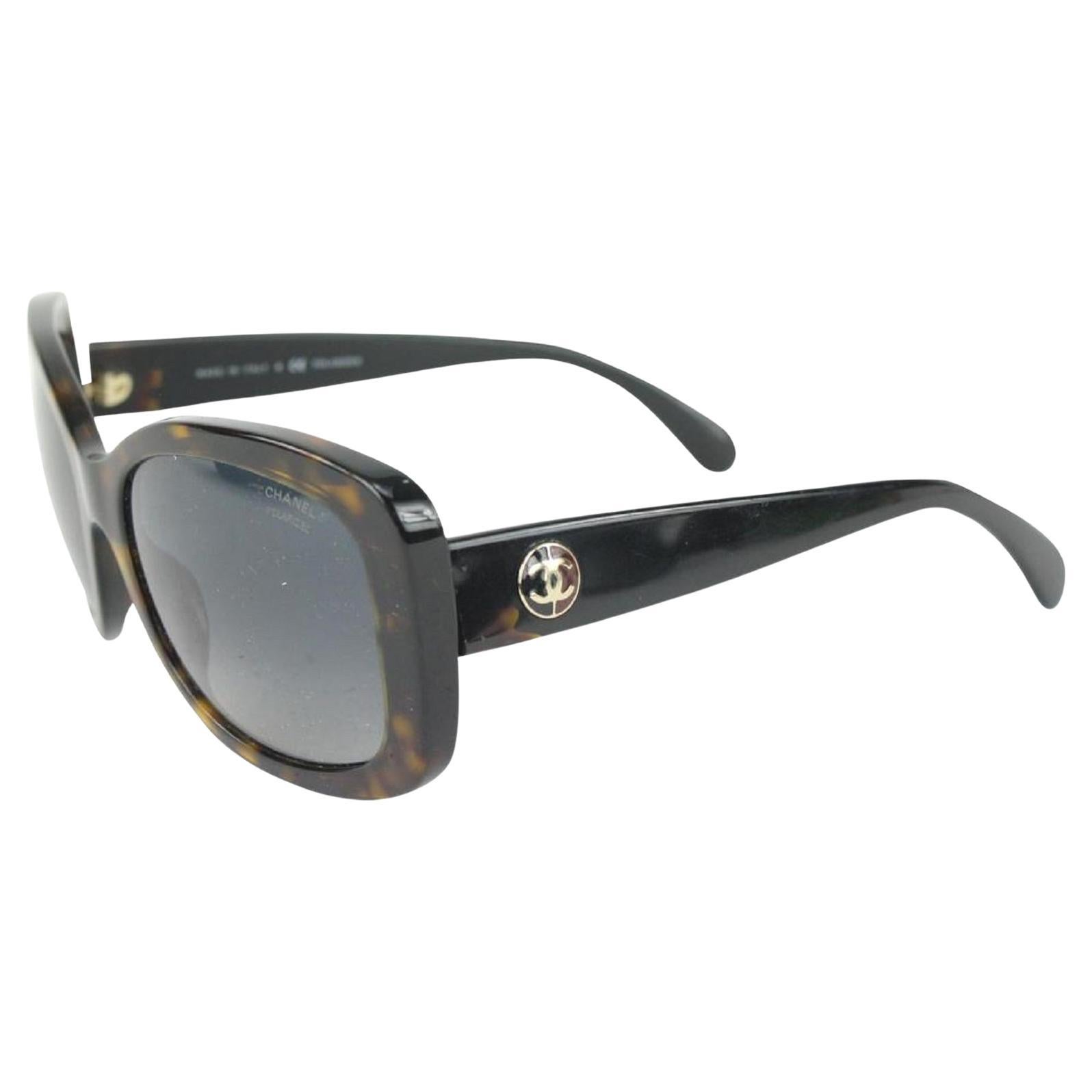 chanel round logo sunglasses