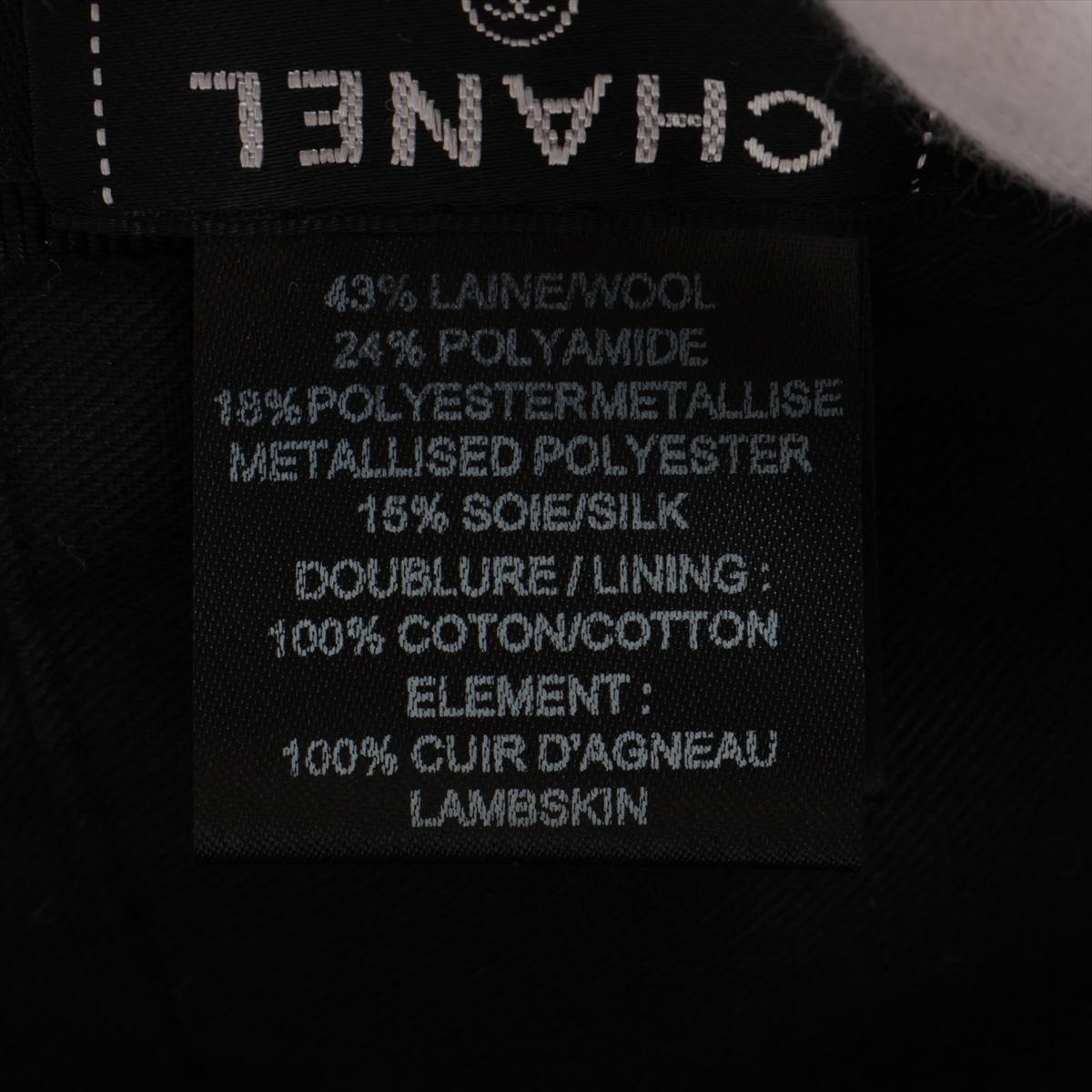 Chanel CC Logo Tweed  Capuchon blanc x noir 1