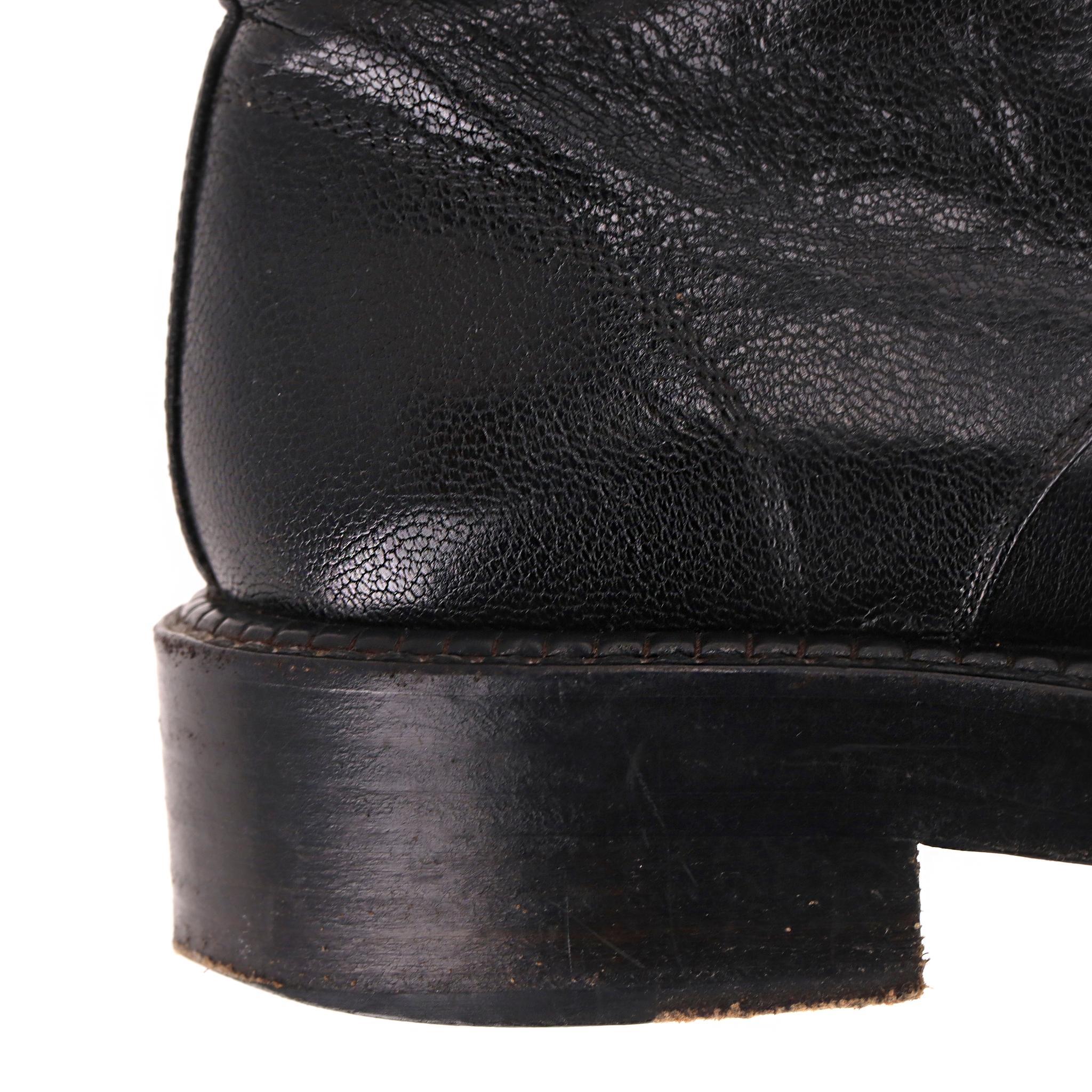 Chanel 'CC' Logo Utah Eagle Biker Boots For Sale 5