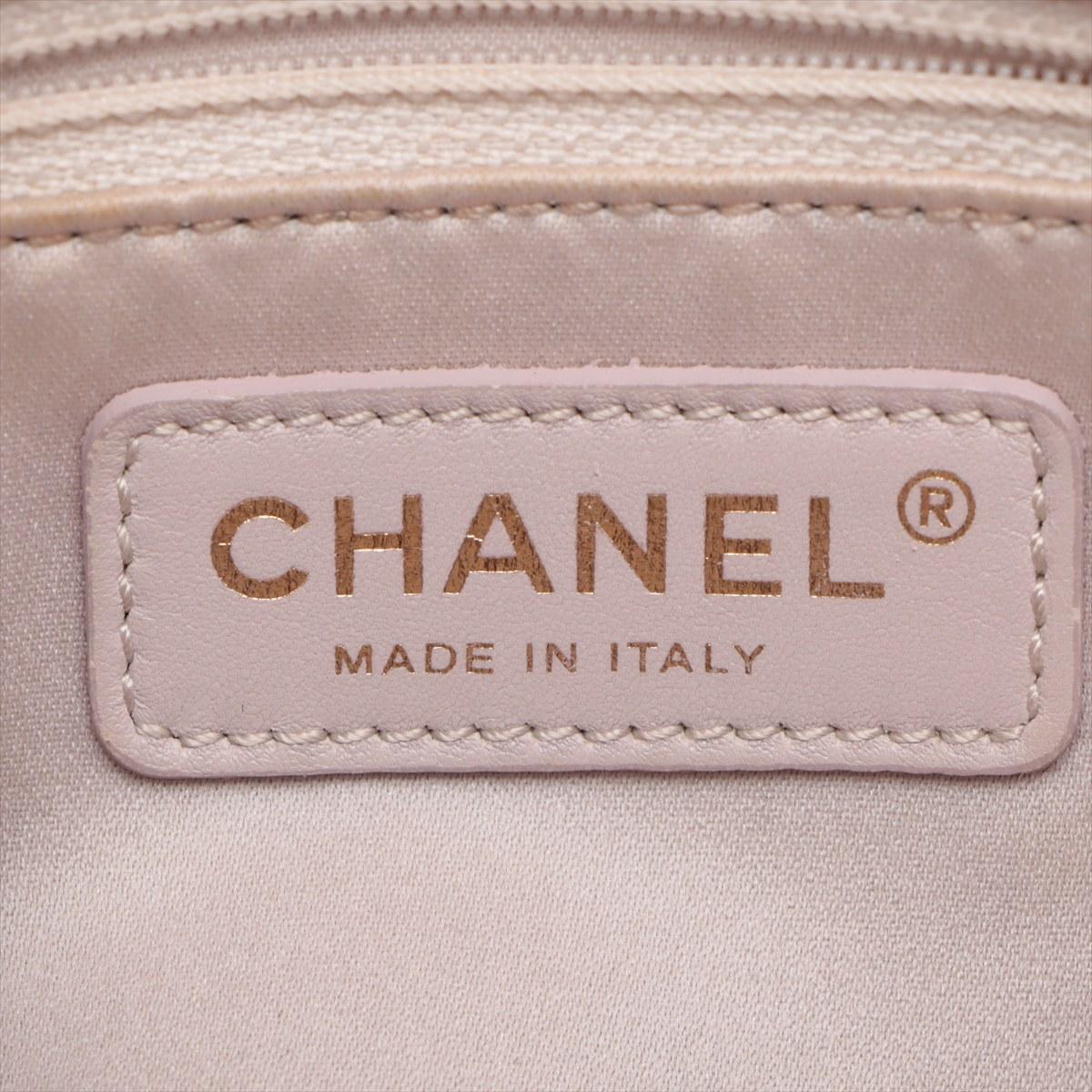 Chanel CC Logo V-Stitch Lambskin Single Flap Double Chain Bag Salmon Pink 5