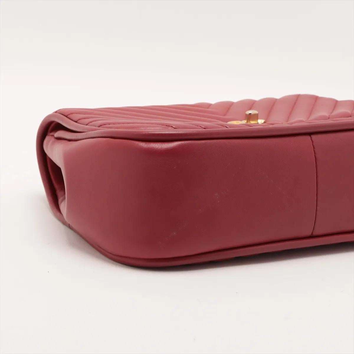 Donna *Chanel CC Logo Stitch by Stitch in pelle di agnello a due vie Rosso