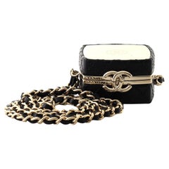 Chanel CC Make-Up Box Clutch with Chain Quilted Lambskin and Metal Mini