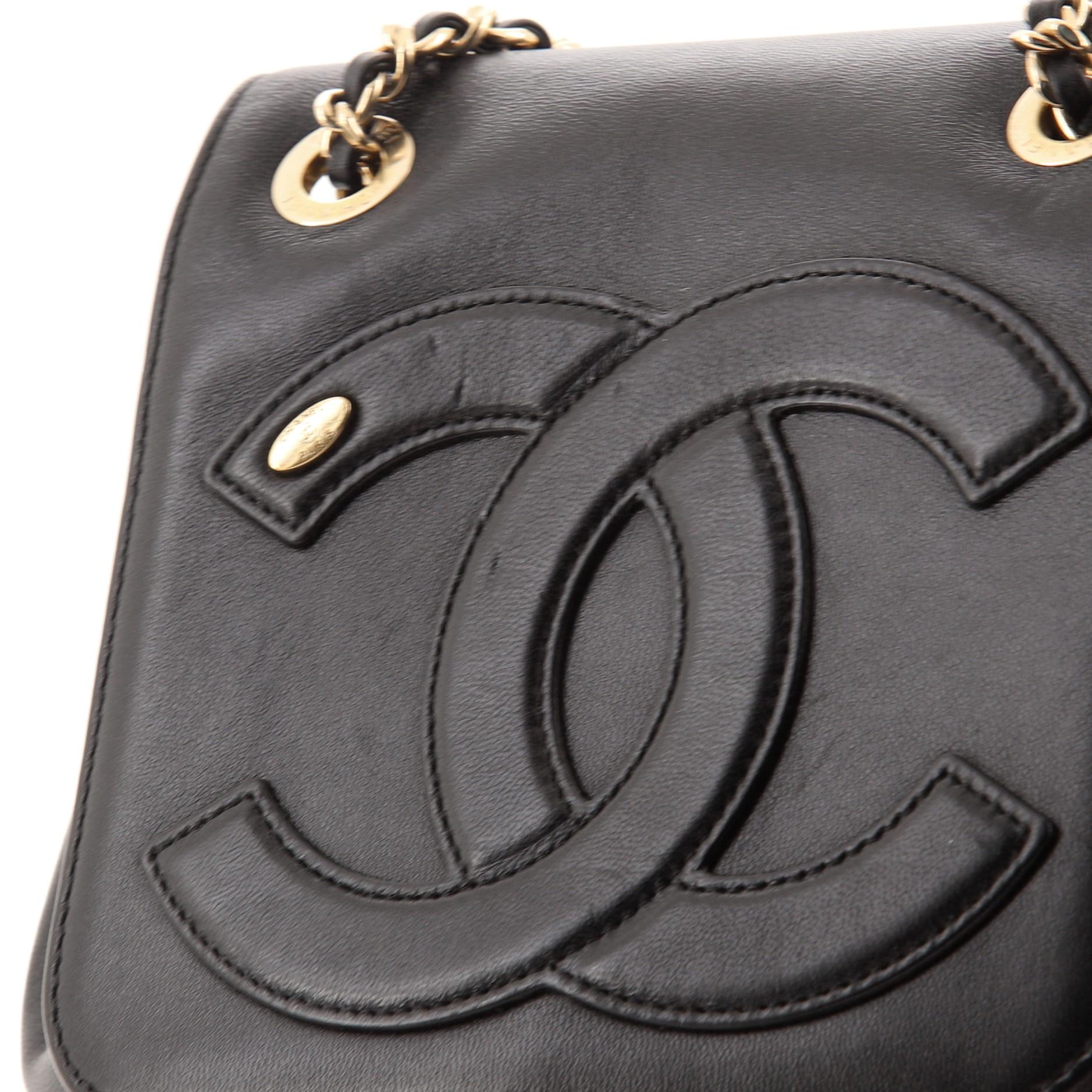 Black Chanel CC Mania Backpack Lambskin