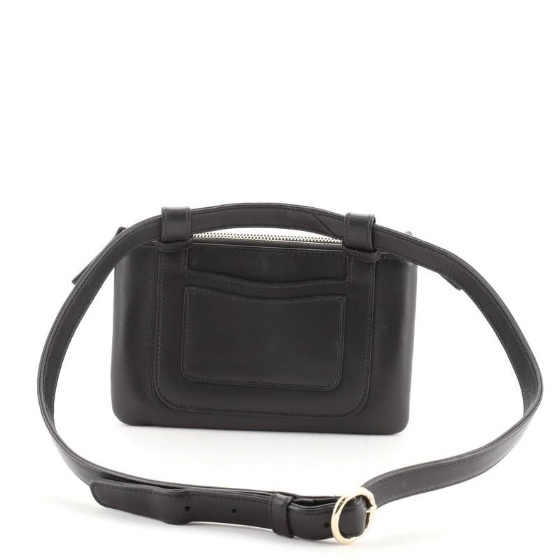 Black Chanel CC Mania Double Zip Belt Bag Lambskin