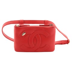 Chanel CC Mania Double Zip Belt Bag Lambskin