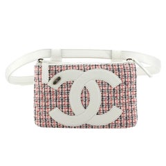 Chanel CC Mania Double Zip Belt Bag Tweed with Lambskin